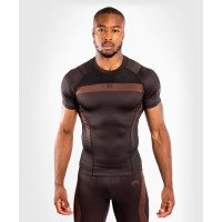 Рашгард з коротким рукавом Venum Nogi 3.0 Short Sleeves Rashguard Black Brown