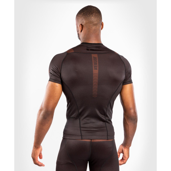Рашгард з коротким рукавом Venum Nogi 3.0 Short Sleeves Rashguard Black Brown