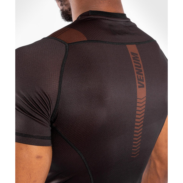 Рашгард з коротким рукавом Venum Nogi 3.0 Short Sleeves Rashguard Black Brown