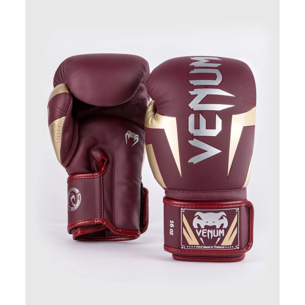 Боксерські рукавички Venum Elite Boxing Gloves - Burgundy Gold