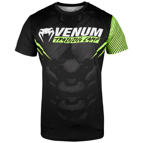 Футболка Venum Training Camp 2.0 T-shirt Black Neo Yellow