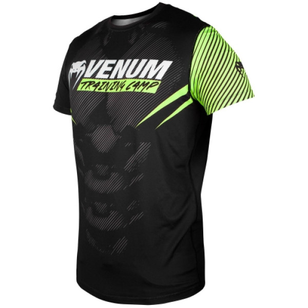 Футболка Venum Training Camp 2.0 T-shirt Black Neo Yellow