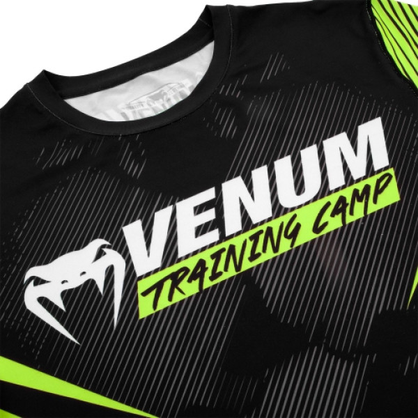 Футболка Venum Training Camp 2.0 T-shirt Black Neo Yellow
