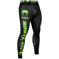 Компресійні штани Venum Logos Tights Black Neo Yellow