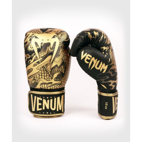 Боксерські рукавиці Venum Dragon's Flight Boxing Gloves Black Bronze