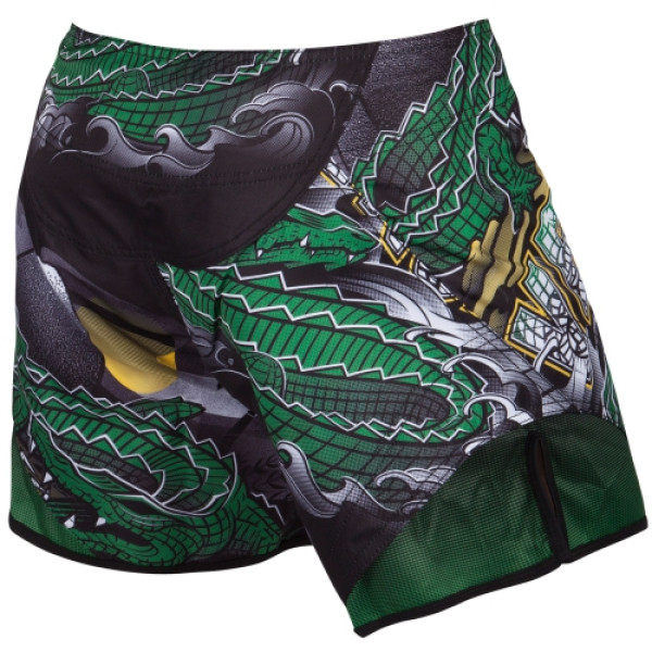 Шорти для MMA Venum Crocodile Fightshorts Black Green
