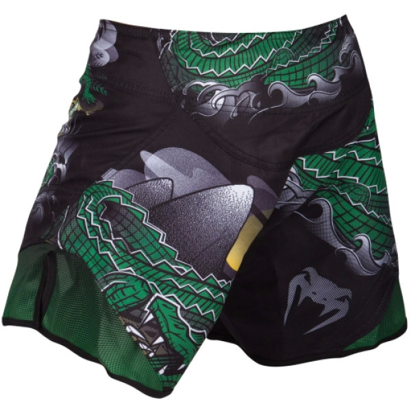 Шорти для MMA Venum Crocodile Fightshorts Black Green