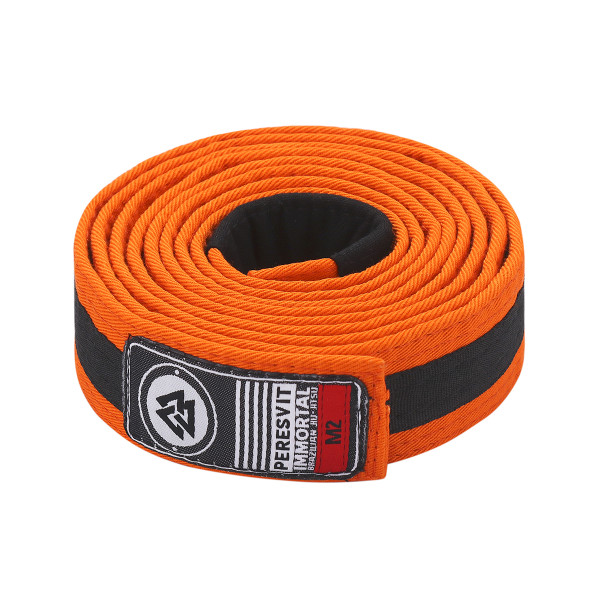 Дитячий пояс для кімоно Peresvit BJJ Belt Kid's Orange Black Stripe