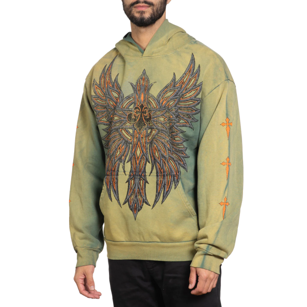 Худі Affliction Absolution Po Hood Vtg. Green Potassium Spay