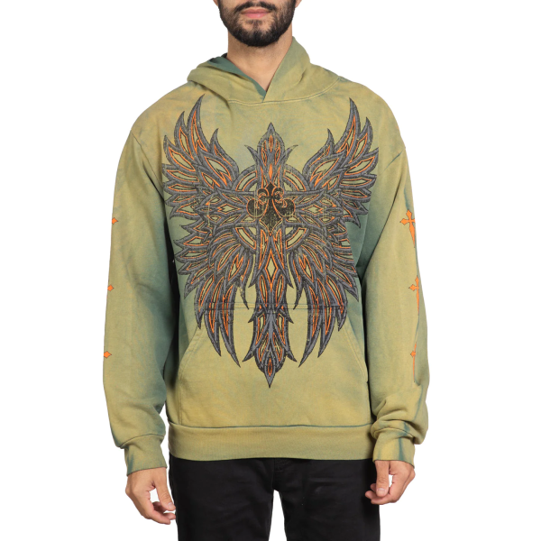 Худі Affliction Absolution Po Hood Vtg. Green Potassium Spay