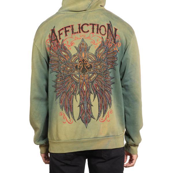 Худі Affliction Absolution Po Hood Vtg. Green Potassium Spay