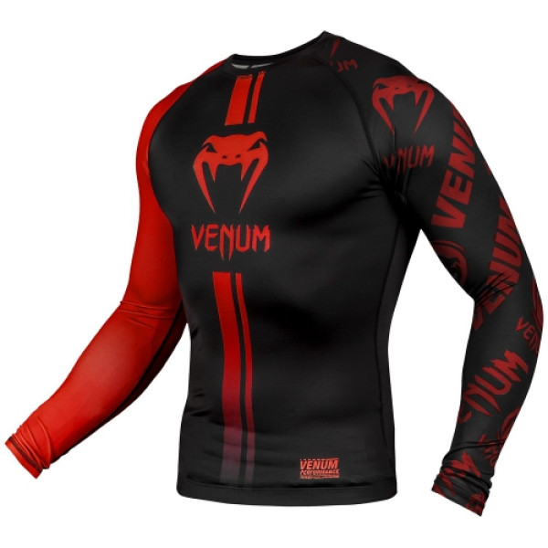 Рашгард Venum Logos Rashguard Long Sleeves Black Red