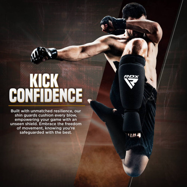 Захист гомілки RDX Hosieri Shin Instep Guard Black White