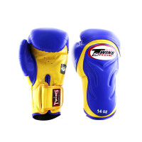 Боксерські рукавиці Twins Velcro Extra Design BGVL6 Gold Blue
