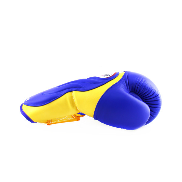Боксерські рукавиці Twins Velcro Extra Design BGVL6 Gold Blue