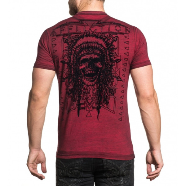 Футболка Affliction AC Mohawk T-Shirt Red