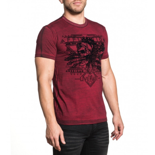Футболка Affliction AC Mohawk T-Shirt Red