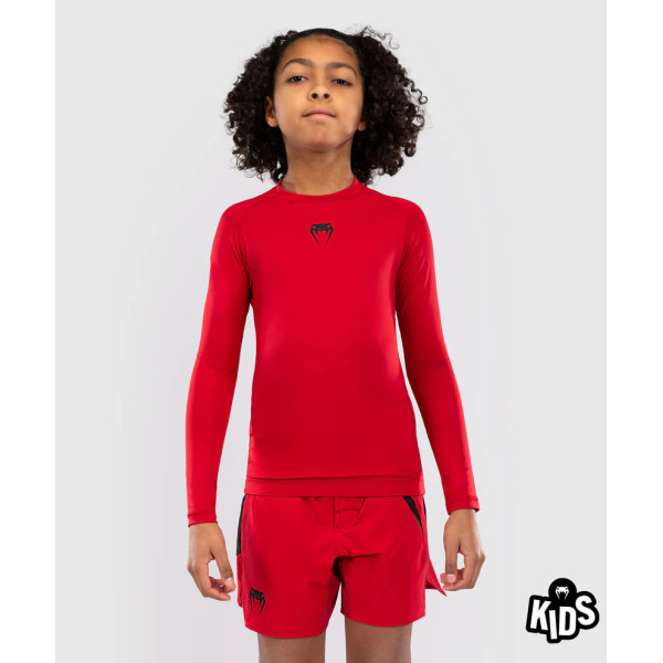 Дитячий рашгард Venum Contender Kids Rashguards Long Sleeves - Cherry Red