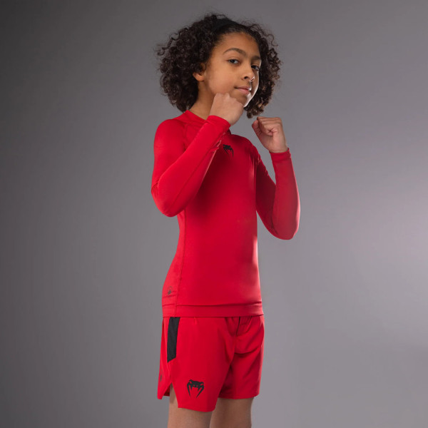 Дитячий рашгард Venum Contender Kids Rashguards Long Sleeves - Cherry Red