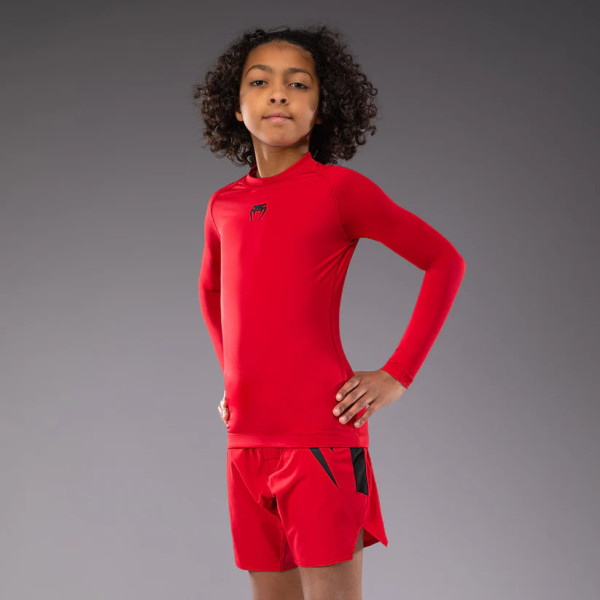 Дитячий рашгард Venum Contender Kids Rashguards Long Sleeves - Cherry Red