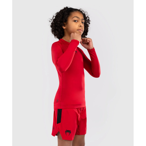 Дитячий рашгард Venum Contender Kids Rashguards Long Sleeves - Cherry Red