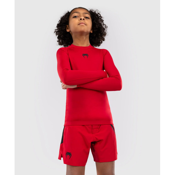 Дитячий рашгард Venum Contender Kids Rashguards Long Sleeves - Cherry Red
