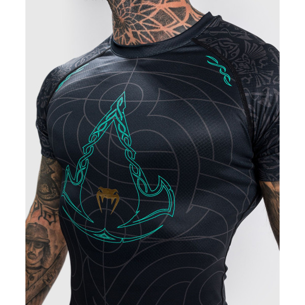 Рашгард з коротким рукавом Venum Assassin's Creed Reloaded Rashguard Short Sleeve Black