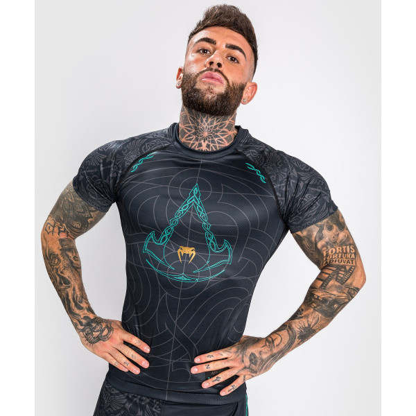 Рашгард з коротким рукавом Venum Assassin's Creed Reloaded Rashguard Short Sleeve Black