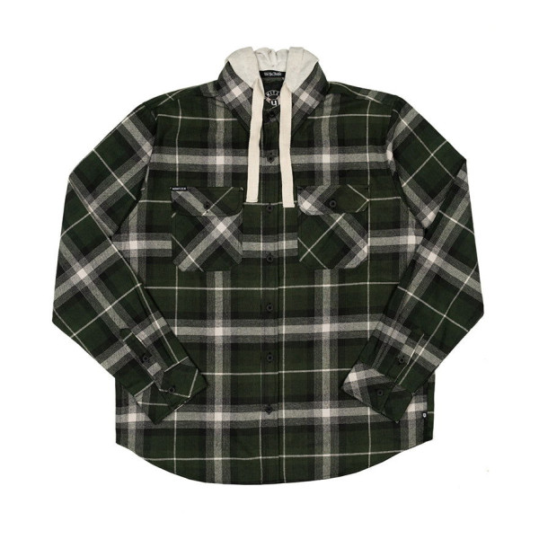 Сорочка Howitzer Stockade Hooded Flannel Green Black