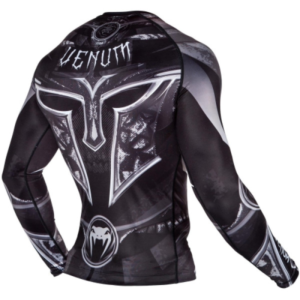Рашгард Venum Gladiator 3.0 Rashguard Black White Long Sleeves