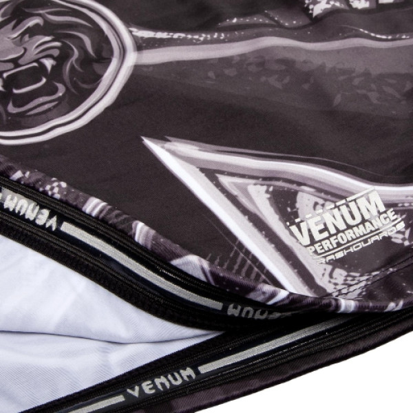 Рашгард Venum Gladiator 3.0 Rashguard Black White Long Sleeves