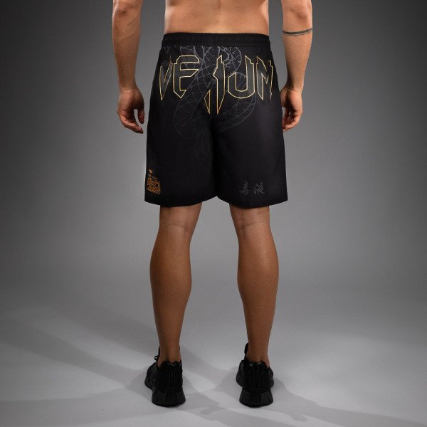 Тренувальні шорти Venum Serpenti Training Shorts Black Silver Gold