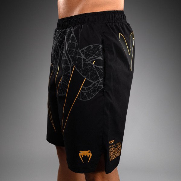 Тренувальні шорти Venum Serpenti Training Shorts Black Silver Gold