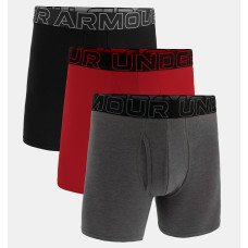 Труси чоловічі Under Armour Performance Cotton 6" 3 Pack Castlerock Full Heather Red Steel