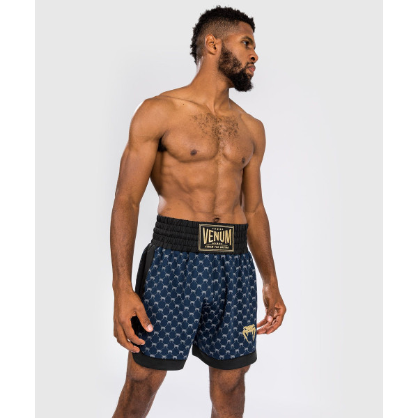 Боксерські шорти Venum Monogram Boxing Short Black Navy Blue