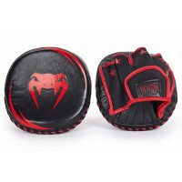 Лапи Venum Elite Thick Coaching Mitts Leather Mini (Pair) Black Red