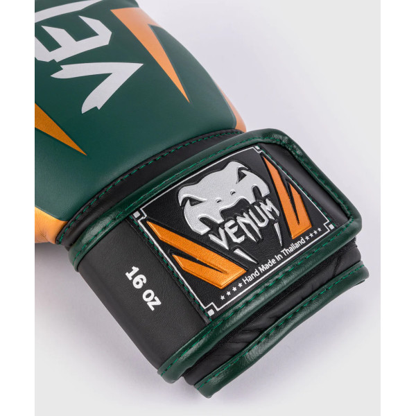 Боксерські рукавички Venum Elite Boxing Gloves - Green Bronze Silver