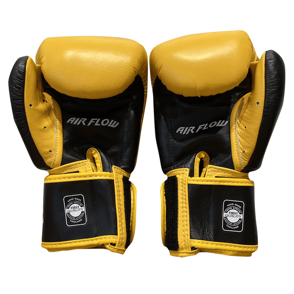 Боксерські рукавиці Twins Velcro Mesh Edition BGVLA1 Black Yellow