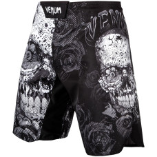 Шорти для MMA Venum Santa Muerte 3.0 Fightshorts Black White