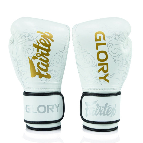 Боксерські рукавиці Fairtex X Glory Kickboxing Competition and Training Gloves BGVG3 White Silver