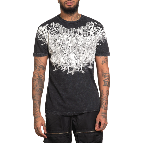 Футболка Affliction Army A26069 Black Lava Wash