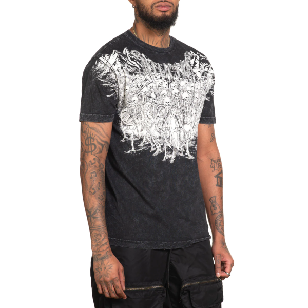 Футболка Affliction Army A26069 Black Lava Wash