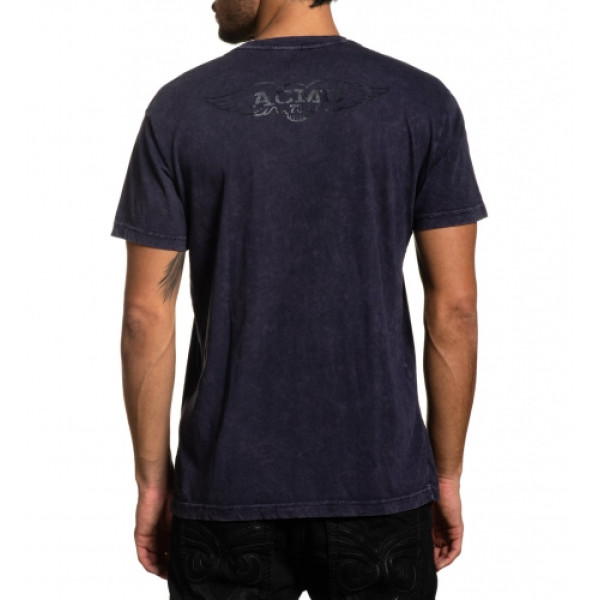 Футболка Affliction Speed Crew SS Tee Purple Lava Wash