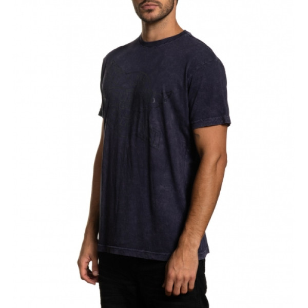 Футболка Affliction Speed Crew SS Tee Purple Lava Wash
