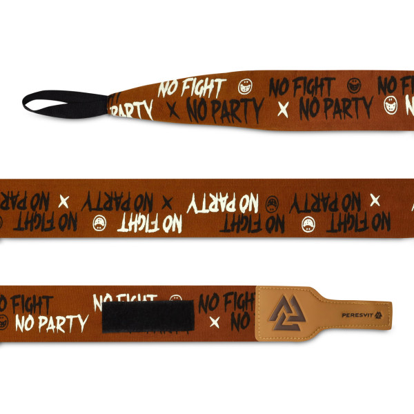Боксерські бинти Peresvit No Fight No Party Printed Handwraps Brown