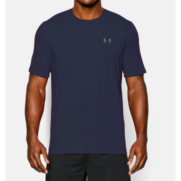 Футболка Under Armour Charged Cotton Left Chest Lockup Navy