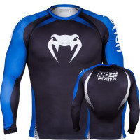 Рашгард Venum No Gi IBJJF Approved Rash Guard Black Blue