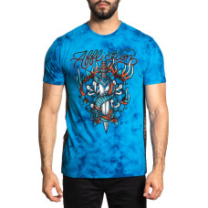 Футболка Affliction Poison Revenge Tee Blue Jay Dark Blue Crystal Wash