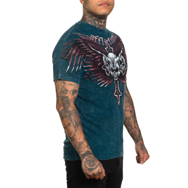 Футболка Affliciton Hyper Speed Tee Atlantic Deep Lava Wash