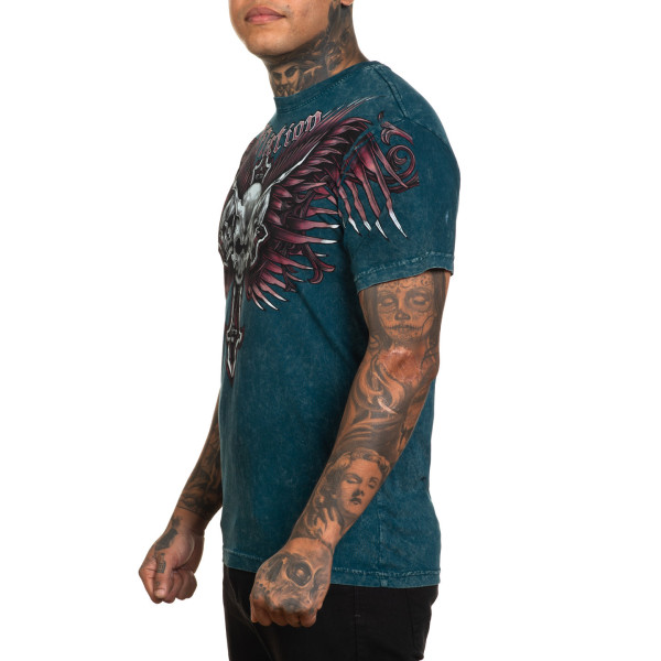 Футболка Affliciton Hyper Speed Tee Atlantic Deep Lava Wash